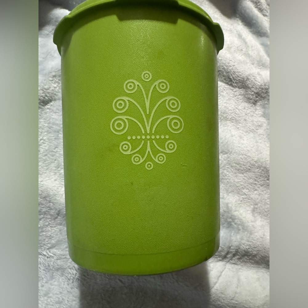 Tupperware Green Decorative Canister